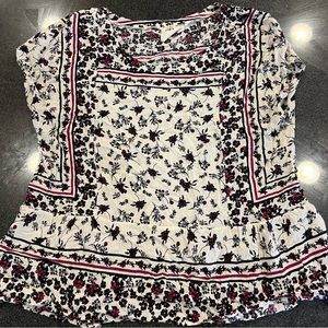 Anthropologie - One September peplum floral blouse